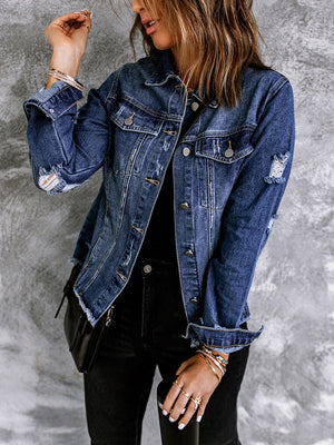 Elevate Your Style with the Washed Denim Jacket