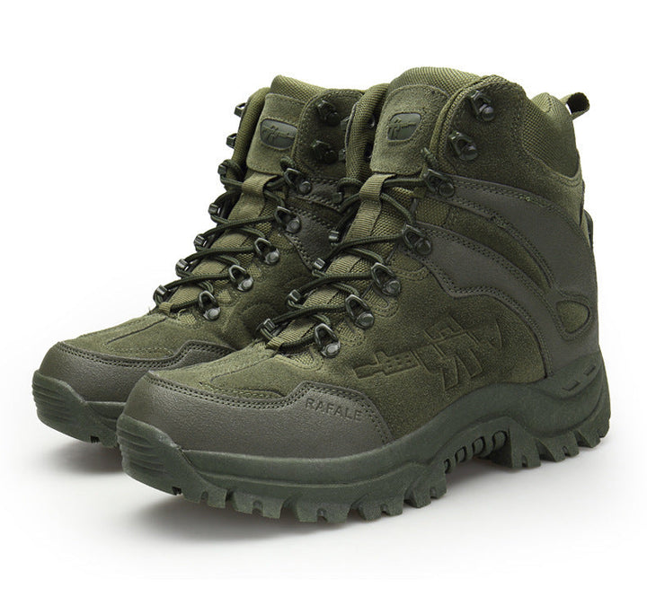 Discover the Ultimate Outdoor Companion: Men's Simple Sand Color High-top Hiking Boots