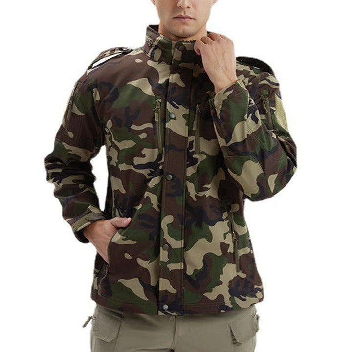Elevate Your Outdoor Adventures with Our Men's Fleece Camouflage Soft Shell Jacket