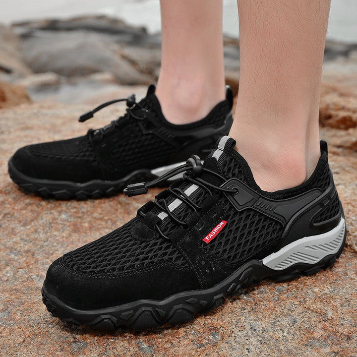 Discover the Comfort of Our Men's Summer Leather Breathable Hiking Shoes