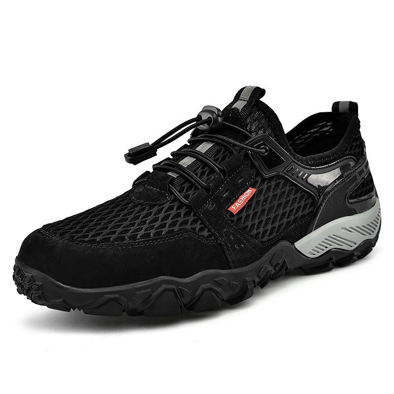 Men's Summer Leather Breathable Hiking Shoes