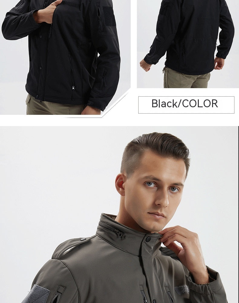 Men's Fleece Camouflage Soft Shell Jacket