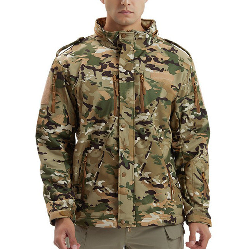 Men's Fleece Camouflage Soft Shell Jacket