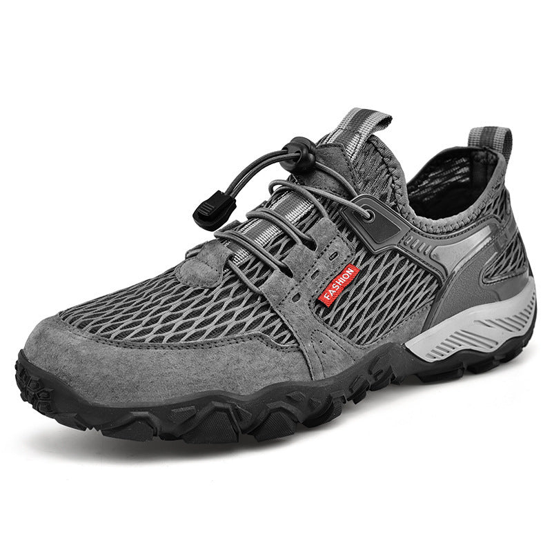 Men's Summer Leather Breathable Hiking Shoes