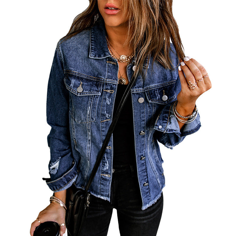 Washed Denim Jacket Women's Jacket