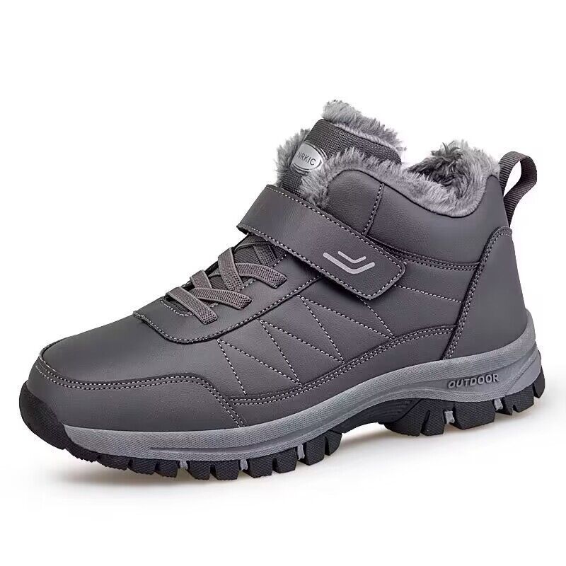 Men's High-top Fleece-lined Warm Hiking Shoes