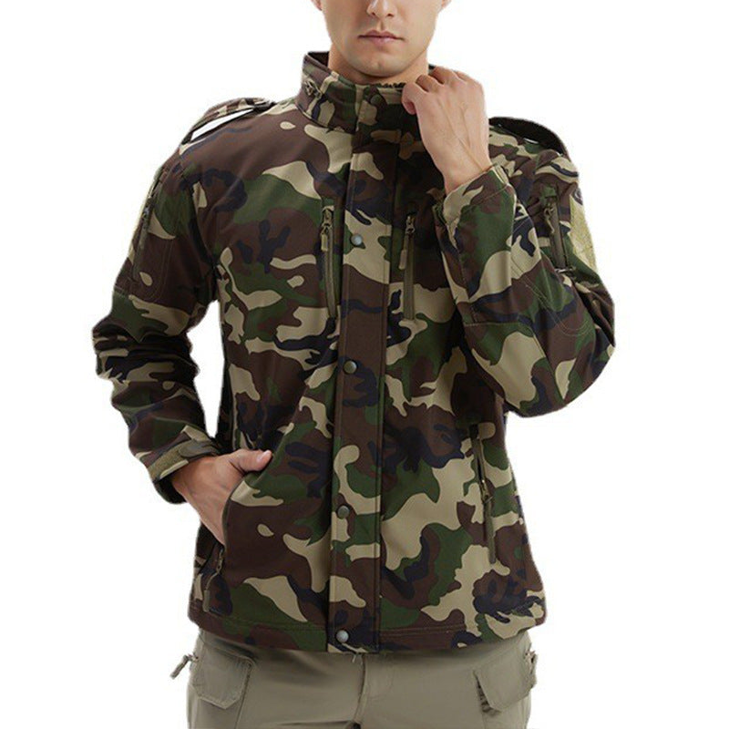 Men's Fleece Camouflage Soft Shell Jacket