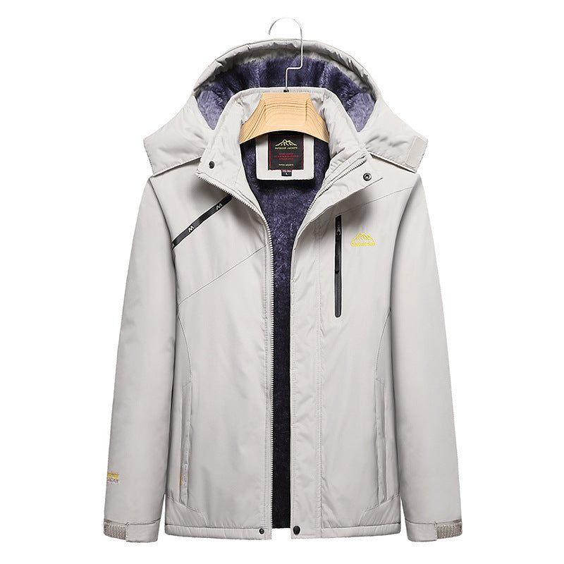 Fleece-lined Thickened Outdoor Shell Jacket