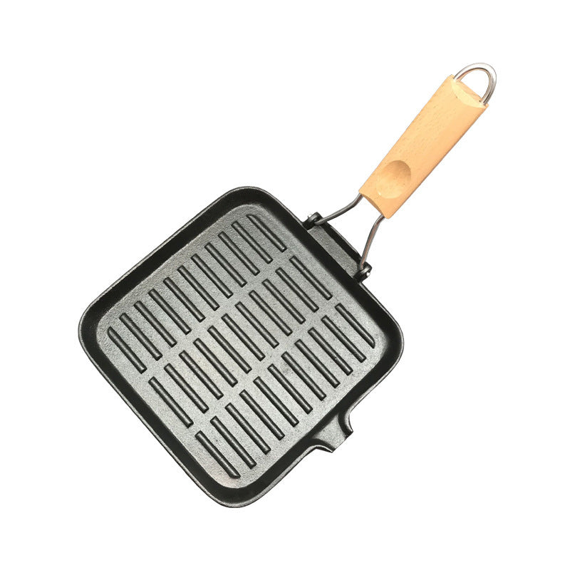 Camping Cookware Cast Iron Steak Skillet Pan