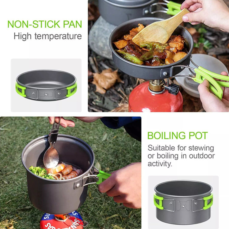 Camping Combination Suit Pot Folding Mini Cookware