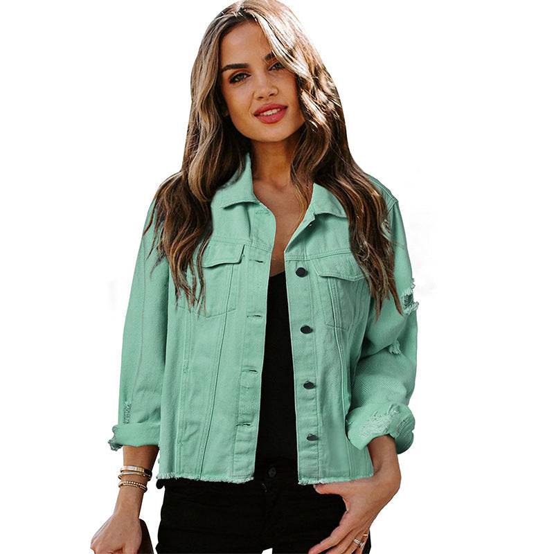 Washed Denim Jacket Women's Jacket